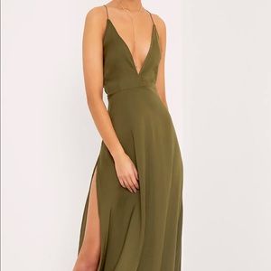 Split Strappy  Back Maxi Dress